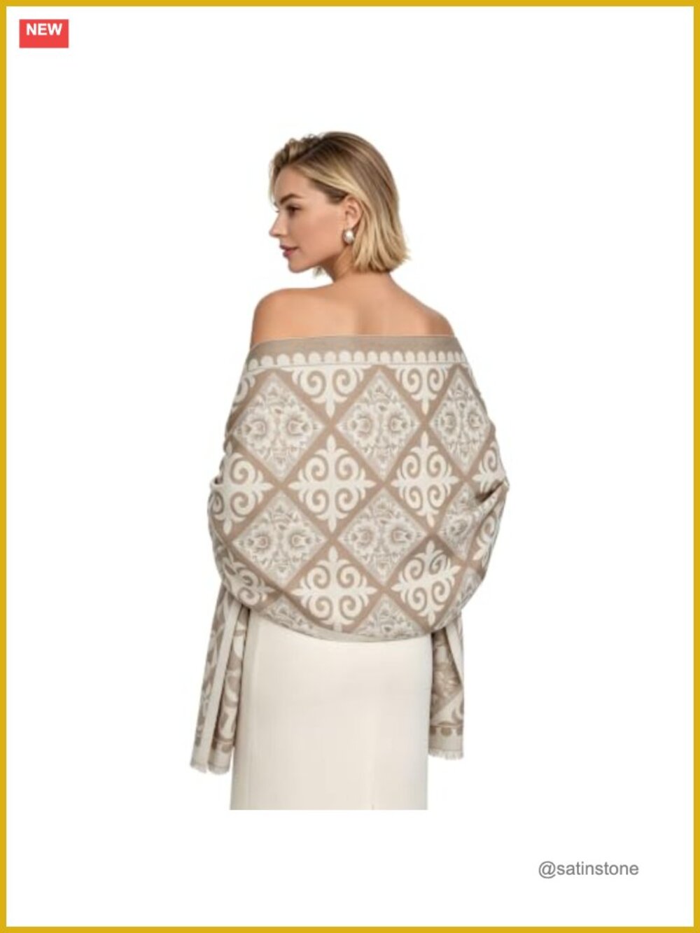 Pashmina Shawl Wrap Women Evening Dresses Floral Soft Scarf Bridal Winter